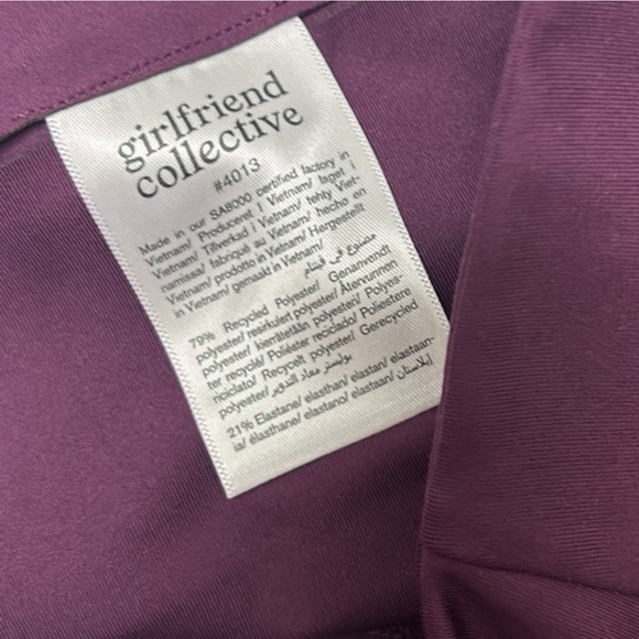 Girlfriend Collective high rise plum bike shorts Xs - Picture 7 of 8